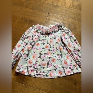 Smocked boutique top girls size 4 long sleeve